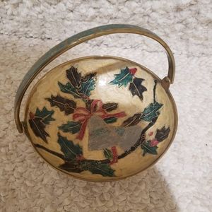 Vintage Penco Industries Brass Decorative Xmas Dish